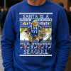 Santa Is A Seagull Brighton Blue Christmas Jumper