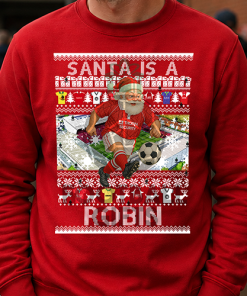 Santa Is A Robin Bristol City Red Christmas Jumper