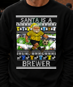Santa Is A Brewer Burton Albion Black Christmas Jumper