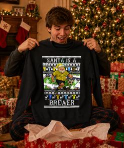 Santa Is A Brewer Burton Albion Black Christmas Jumper - Image 2