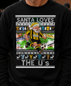 Santa Loves The U's Cambridge United Black Christmas Jumper
