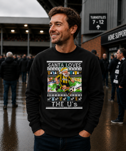 Santa Loves The U's Cambridge United Black Christmas Jumper - Image 3
