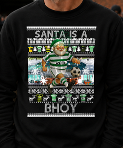 Santa Is A Bhoy Celtic Black Christmas Jumper