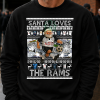 Santa Loves The Rams Derby County Black Christmas Jumper