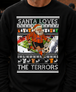 Santa Loves The Terrors Dundee United Black Christmas Jumper