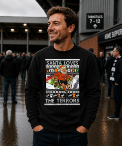 Santa Loves The Terrors Dundee United Black Christmas Jumper - Image 2