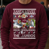 Santa Loves The Jambos Hearts Burgundy Christmas Jumper
