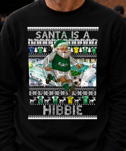 Santa Is A Hibbie Black Hibernian Christmas Jumper