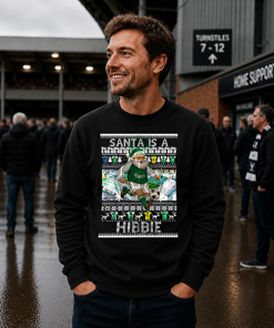 Santa Is A Hibbie Black Hibernian Christmas Jumper - Image 3