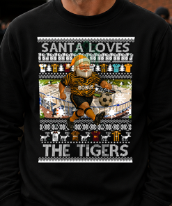 Santa Loves The Tigers Hull City Black Christmas Jumper