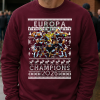 Aston Villa Europa League Champions 2026 Burgundy Christmas Jumper