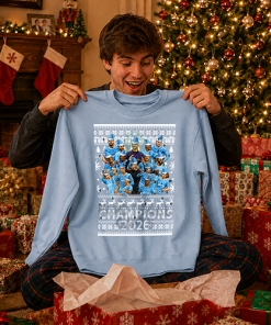 Coventry City Champions 2026 Sky Blue Christmas Jumper - Image 2