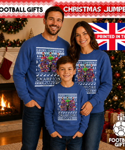 Crystal Palace Conference League Champions 2026 Blue Christmas Jumper - Image 2