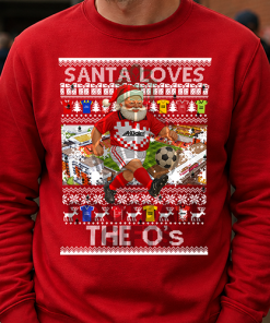 Santa Loves The O's Leyton Orient Red Christmas Jumper