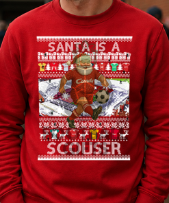 Santa Is A Scouser Liverpool Red Christmas Jumper