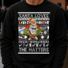 Santa Loves The Hatters Luton Town Black Christmas Jumper