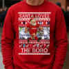 Santa Loves The Boro Middlesbrough Red Christmas Jumper