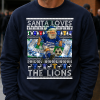 Santa Loves The Lions Millwall Navy Christmas Jumper