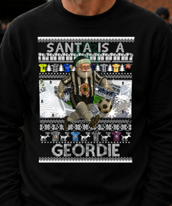 Santa Is A Geordie Newcastle Black Christmas Jumper