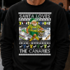 Santa Loves The Canaries Norwich City Black Christmas Jumper