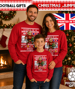 Santa Is A Red Nottingham Forest Red Christmas Jumper - Image 4