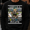Santa Is A Magpie Notts County Black Christmas Jumper