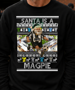 Santa Is A Magpie Notts County Black Christmas Jumper