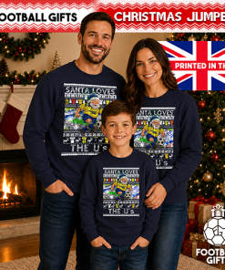 Santa Loves The U's Oxford United Navy Christmas Jumper - Image 4