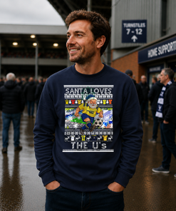 Santa Loves The U's Oxford United Navy Christmas Jumper - Image 3