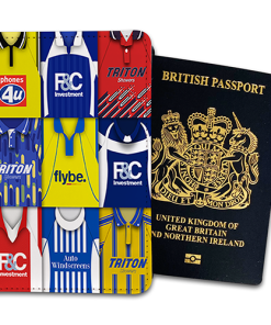Birmingham City Classic Kit Montage Passport Holder Retro Shirt Montage