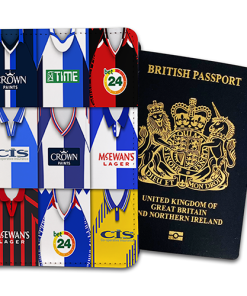 Blackburn Rovers Classic Kit Montage Passport Holder Retro Shirt Montage