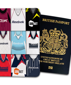 Bolton Classic Kit Montage Passport Holder Retro Shirt Montage