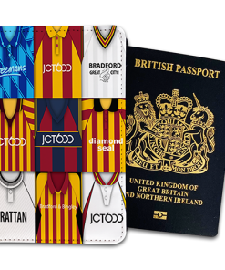 Bradford City Classic Kit Montage Passport Holder Retro Shirt Montage