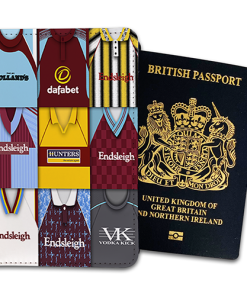 Burnley Classic Kit Montage Passport Holder Retro Shirt Montage
