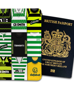 Celtic Classic Kit Montage Passport Holder Retro Shirt Montage