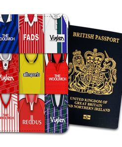 Charlton Athletic Classic Kit Montage Passport Holder Retro Shirt Montage