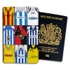 Colchester Utd Classic Kit Montage Passport Holder Retro Shirt Montage