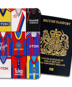Crystal Palace Classic Kit Montage Passport Holder Retro Shirt Montage
