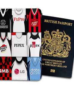 Fulham Classic Kit Montage Passport Holder Retro Shirt Montage