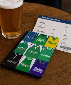 Hibernian Classic Kit Montage Passport Holder Retro Shirt Montage - Image 2