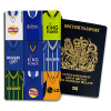 Leicester City Classic Kit Montage Passport Holder Retro Shirt Montage