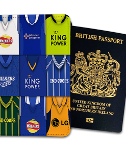 Leicester City Classic Kit Montage Passport Holder Retro Shirt Montage