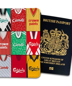 Liverpool Classic Kit Montage Passport Holder Retro Shirt Montage