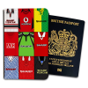Man Utd Classic Kit Montage Passport Holder Retro Shirt Montage