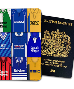 Millwall Classic Kit Montage Passport Holder Retro Shirt Montage