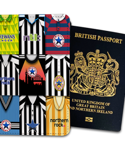 Newcastle Classic Kit Montage Passport Holder Retro Shirt Montage