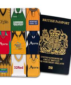Newport County Classic Kit Montage Passport Holder Retro Shirt Montage
