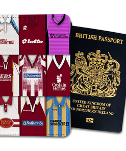 Northampton Town Classic Kit Montage Passport Holder Retro Shirt Montage