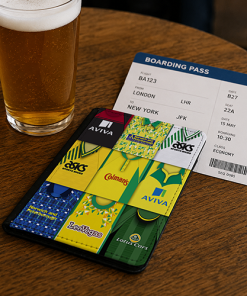 Norwich City Classic Kit Montage Passport Holder Retro Shirt Montage - Image 2