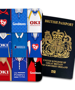 Portsmouth Classic Kit Montage Passport Holder Retro Shirt Montage